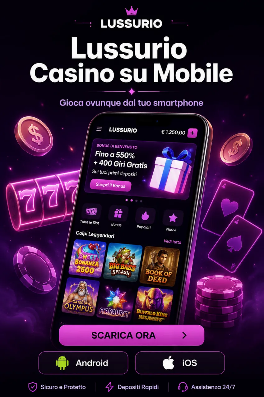 Smartphone con schermata casinò su sfondo scuro